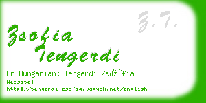 zsofia tengerdi business card